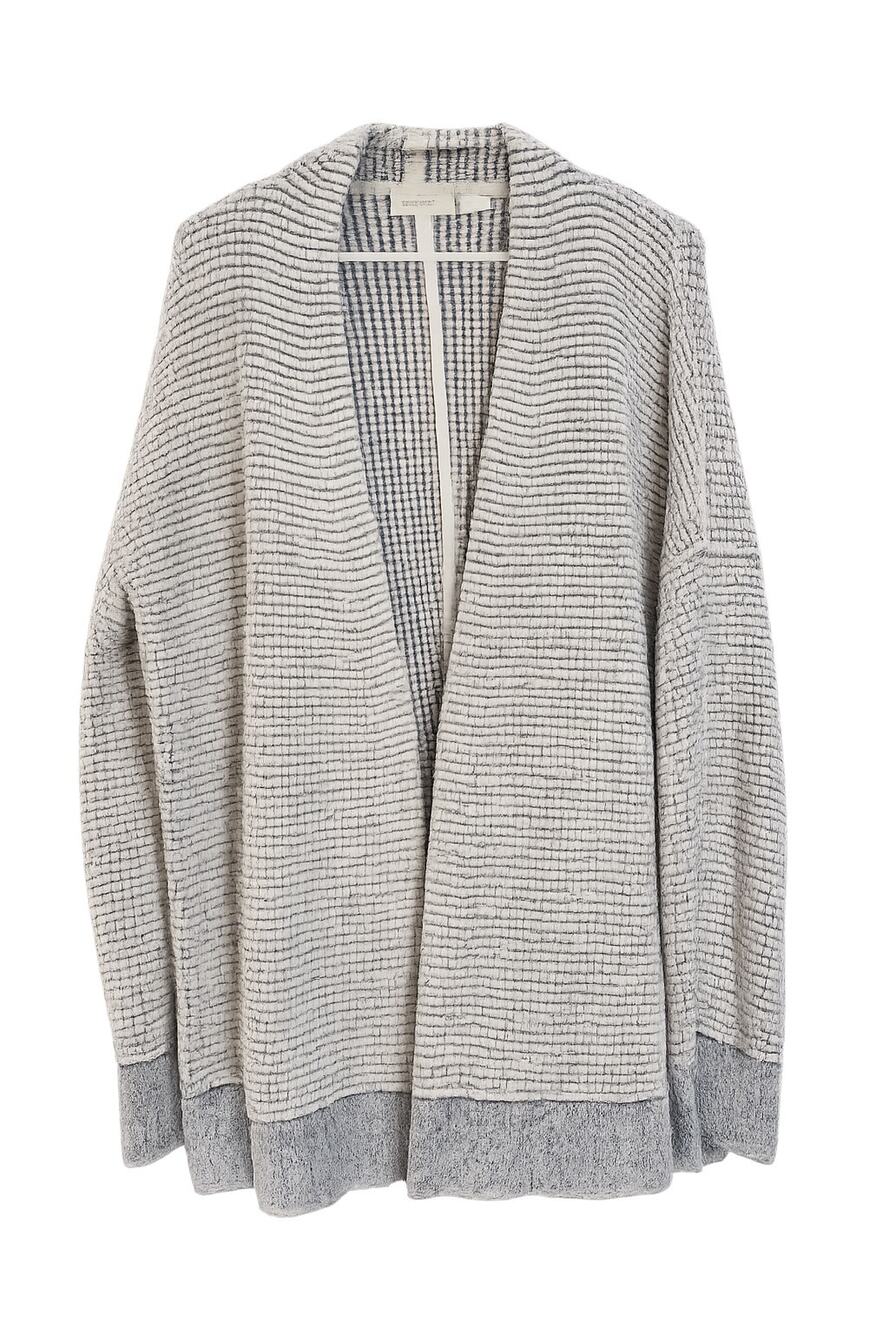 Anthropologie Sleeping on Snow Gray Waffle Knit Open Front Cardigan XS/S